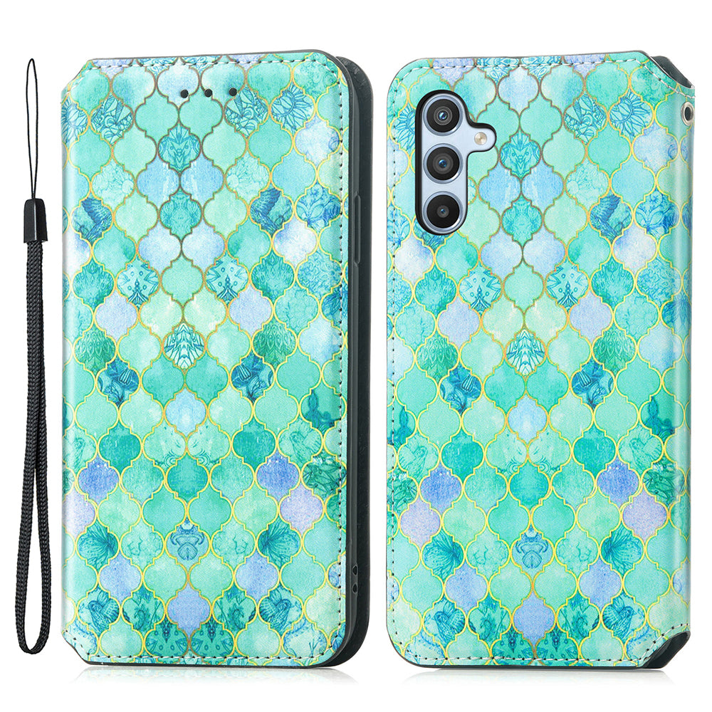 CASENEO 001 Series for Samsung Galaxy A34 5G RFID Blocking Pattern Printing Phone Case Leather Wallet Stand Shell CASENEO 001 Series for Samsung Galaxy A34 5G RFID Blocking Pattern Printing Phone Case Leather Wallet Stand Shell